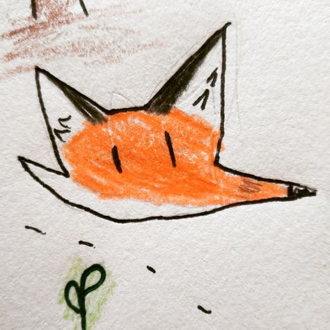 A pencil and pen drawing of a red fox head next to a little green plant Fox Drawing Simple, Simple Fox Drawing, Red Fox Drawing, Fox Doodles, Fox Drawing Easy, Fox Drawing, Music Drawings, Red Fox, Art Stuff