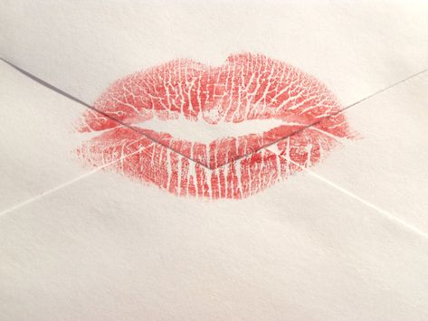 Kiss Stain, Envelope With Kisses Aesthetic, Kisses On Paper, Love Letter With Kiss Marks, Kiss On Paper Lipstick Letter, Coquette Lipstick Kisses, Coquette Lipstick Kisses Wallpaper, Lipstick Mark, Kiss Mark