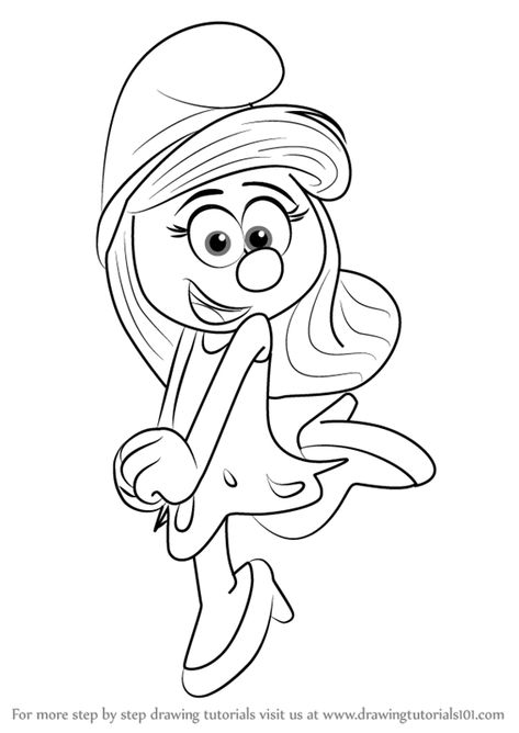 Smurfs Drawing, Smurfs The Lost Village, The Lost Village, Minion Coloring Pages, Village Drawing, Lost Village, Drawing Tutorials For Kids, Character Model Sheet, Disney Art Drawings