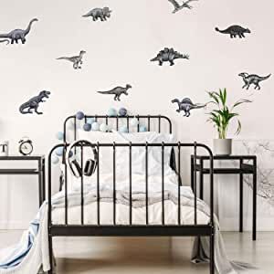 Dinosaur Boys Room Decor, Stickers Dinosaur, Dinosaur Decor Bedroom, Dinosaur Wall Decals, Dinosaur Bedroom, Boy Toddler Bedroom, Dinosaur Wall Stickers, Kids Bedroom Designs, Dinosaur Wall