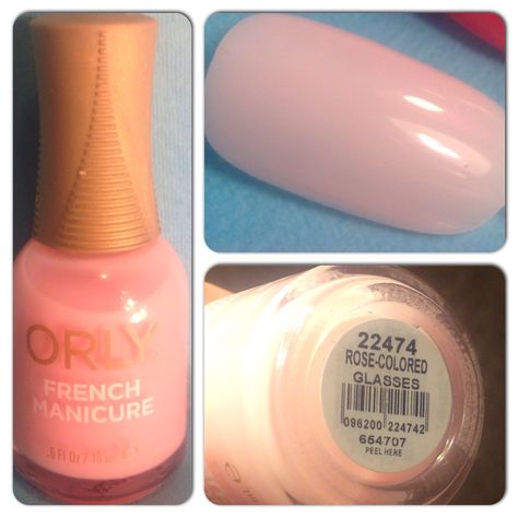 Orly French Manicure- Rose colored glasses Orly Rose Colored Glasses, Orly French Manicure, Jelly Nail Ideas, French Manicure Pink, Nail Polish French, Orly Nail Polish, Mani And Pedi, Be Feminine, Jelly Nail