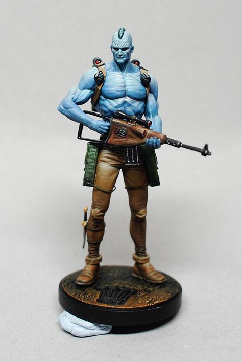 Dark World Creations: 2000AD - Rogue Trooper detail Kesinger Art, Fnaf Action Figures, Rogue Trooper, Brian Kesinger, Abc Warriors, Judge Dread, 2000ad Comic, Paint Blue, Female Warriors