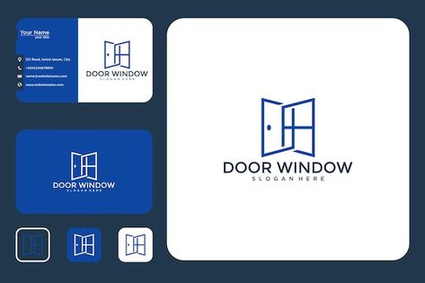 Logo Window Design, Window Company Logo, Window Logo Design, Roof Logo, Windows Logo, Window Logo, Led Painting, Door Logo, Minimal Windows