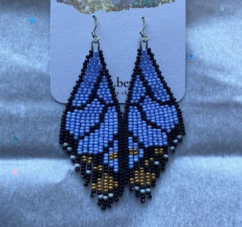 Bead Jewelry Patterns, Seed Bead Jewelry Patterns, Beautiful Beaded Jewelry, Handmade Jewlery, Beaded Earrings Tutorials, Beaded Earrings Diy, Earrings Patterns, Beaded Jewels, Bead Charms Diy