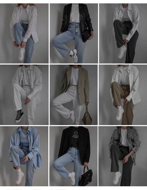 Tomboy Girls, Simple Casual Outfits, Mix Match Outfits, Simple Style Outfits, Color Combos Outfit, Fashion Top Outfits, Korean Casual Outfits, Everyday Fashion Outfits, Casual Day Outfits