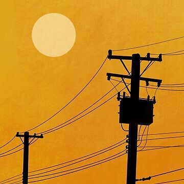 "Utility Poles" Postcard for Sale by designical Ryan Aesthetic, Scientific Inventions, Small Posters, Telephone Pole, Electric Wire, Doodle Ideas, Painting Inspo, Chicano Art, Postcards For Sale