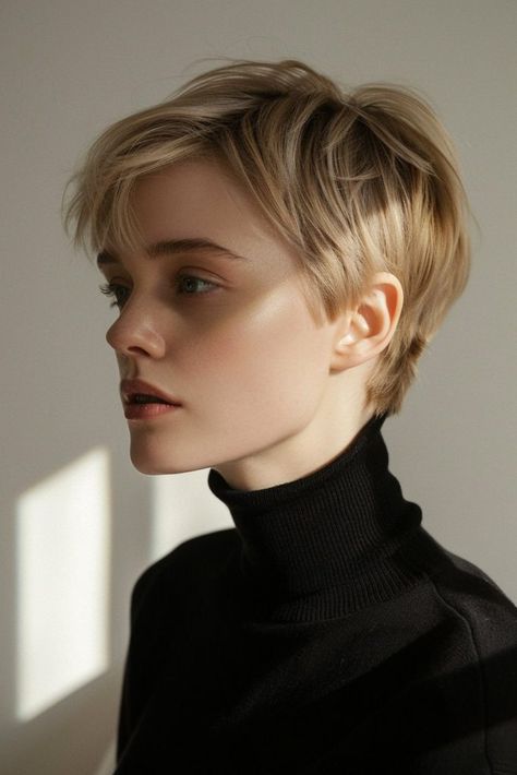 Functional Hairstyles, Straight Pixie Cut, Tomboy Haircut, Shaved Pixie, Classic Pixie, Fine Flat Hair, Pixie Haircut Ideas, 2024 Hairstyles, Short Haircut Styles