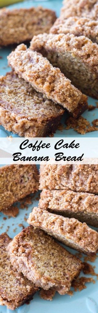 This classic banana bread recipe is topped with a sweet crumb topping making it a cross between a quick bread and coffee cake! Coffee Cake Banana Bread, Crumb Cake Topping, Cake Banana Bread, Classic Banana Bread Recipe, Classic Banana Bread, Cake Banana, Moist Banana Bread, Dessert Aux Fruits, Banana Bread Recipe