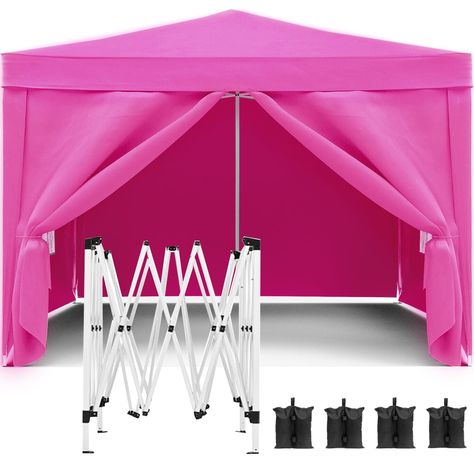 PRICES MAY VARY. Complete Outdoor Canopy Tent Set: Elevate your outdoor experiences with our 10x10 pop up canopy tent set. This comprehensive package includes 2 sidewalls, 2 zipper walls, 4 weight bags, and a convenient carry bag, providing all you need for a well-equipped and protected outdoor space. Durable and Protective Construction: Crafted from high-quality 210D Oxford fabric, our party tent features a silver-coated, waterproof, and UV50+ protective layer. The sturdy powder-coated steel tu Tents For Parties, Pop Up Canopy Tent, Party Tent, Canopy Outdoor, Canopy Tent, Carry Bag, Gazebo, Pop Up, Tent