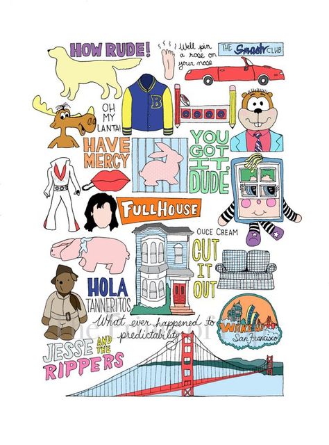 Full House Collage Print - FREE SHIPPING House Collage, Full House, Lightroom Presets, Lightroom, San Francisco, Collage