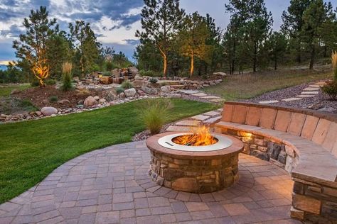 Zentro Stainless Steel Smokeless Fire Pit Insert – Breeo Flagstone Patio Design, Fire Pit Insert, Outdoor Fire Pit Seating, Brick Fire Pit, Outdoor Fire Pit Designs, Cool Fire Pits, Stone Fire Pit, Fire Pit Seating, Flagstone Patio