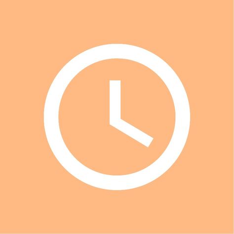 Clock icon orange Sunset App, Orange Phone, Orange Icons:), Peach Wallpaper, Clock Icon, Iphone Layout, Phone Organization, Phone Icon, Iphone Icon