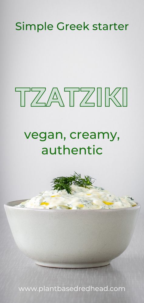 Tzatziki Sauce Easy, Vegan Tzatziki Sauce, Vegan Greek Yogurt, Cucumber Yogurt Sauce, Cheese Spread Recipes, Vegan Tzatziki, Tzatziki Recipes, Cucumber Yogurt, Homemade Tzatziki