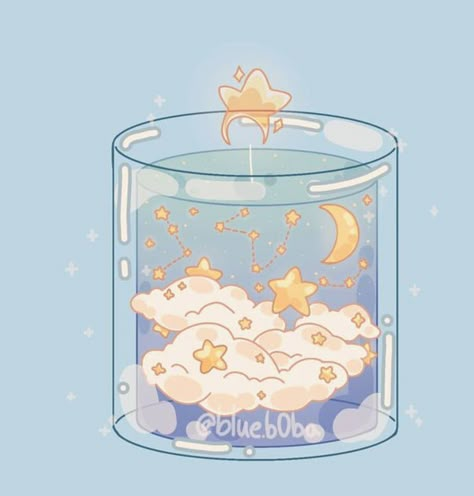 Item Drawing, Meyoco Art, Lil Sketches, Sticker Mood, Kawaii Candle, Jar Drawing, Kawaii Theme, Egg Project, Cute Cartoon Food