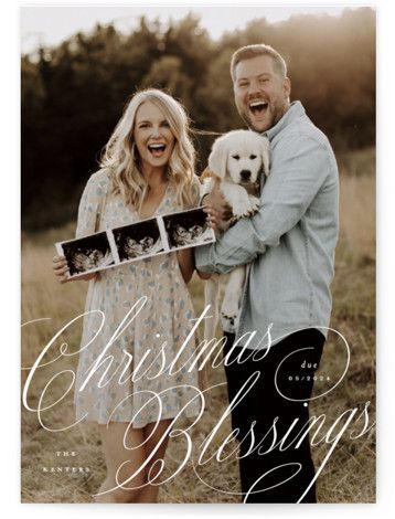 Typographic pregnancy announcement Pregnancy Christmas Card, Baby Announcement Christmas Card, Christmas Card Pregnancy Announcement, Save The Date Simple, Holiday Pregnancy Announcement, Holiday Birth Announcement, Dog Baby Announcement, Birth Announcement Cards, Christmas Baby Announcement