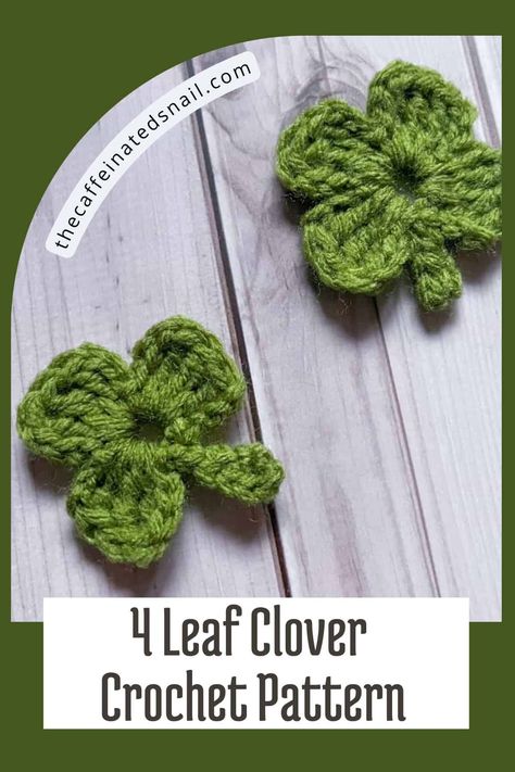 Decorate for Saint Patrick's Day by learning to make 4 leaf clover and shamrock appliques using my 4 Leaf Clover Crochet Pattern. You can make one in as little as 5 minutes! Super Chunky Yarn, Holiday Patterns, Applique Pattern, Handmade Charms, Chunky Yarn, Amigurumi Free Pattern, Clover Leaf, Easy Diy Crafts, Crochet For Beginners