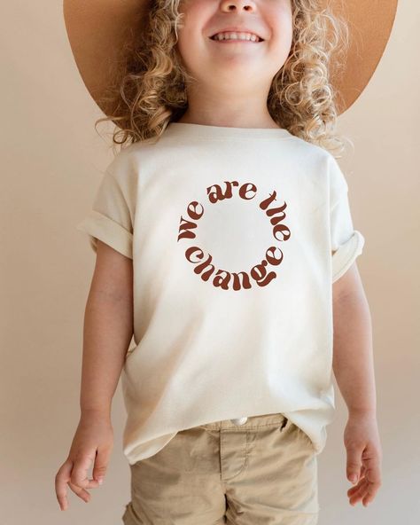 ALL THINGS KIDS on Instagram: “We are the change. ✌🏼 #allthingskids” Hipster Toddler, Create Change, Kids Graphic Tees, Organic Cotton Fabric, Toddler Tees, The Change, All Of Us, Kid Tees, Baby Month By Month