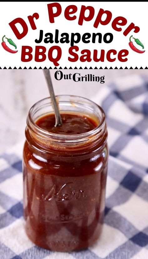 Jalapeno Bbq Sauce, Dr Pepper Bbq Sauce, Bbq Sauce Homemade Easy, Homemade Bbq Sauce Recipe, Smoked Jalapeno, Homemade Bbq Sauce, Tangy Bbq Sauce, Barbecue Sauce Recipes, Homemade Sauce Recipes