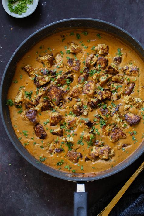 Mughlai Cuisine, Tofu Kebab, Creamy Chicken Dish, Vegan Indian Recipes, Vegan Richa, Instant Pot Cookbook, Vegan Chicken, Vegan Curry, Chicken Dish