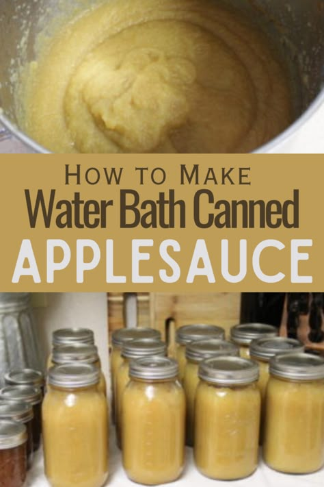 Using simple ingredients, with no sugar added, this easy home canned applesauce recipe is the perfect beginner canning project. You will only need a water bath canner, apples, a little water, lemon juice, and some cinnamon (optional) to create the most delicious applesauce to add to your pantry shelf. Homemade Apple Sauce Canning, How To Water Bath Can Applesauce, How Long To Water Bath Applesauce, Canning Applesauce No Sugar, Canning Apple Sauce Water Bath, Waterless Cooking Recipes, Water Bath Applesauce, Apple Sauce Canning Recipes, Canned Applesauce Recipes