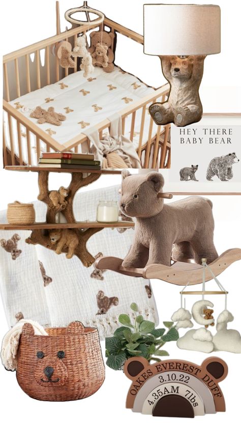 Rustic Nursery Room Ideas, Teddy Bear Nursery Theme, Baby Boy Nursery Room Ideas, Bear Nursery Theme, Baby Bear Nursery, Nursery Room Ideas, Nursery Decor Ideas, Teddy Bear Nursery, Baby Nursery Inspiration