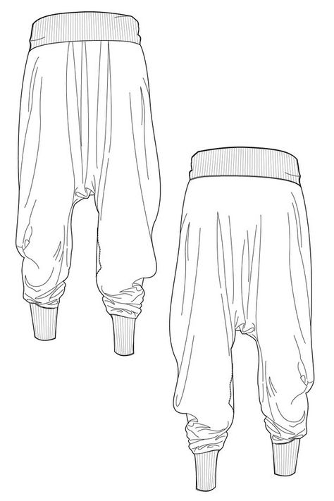 Pants Drawing, Flat Drawings, Clothing Reference, Clothes Reference, 캐릭터 드로잉, Drawing Clothes, Technical Drawing, Drawing Tutorials, Drawing Poses