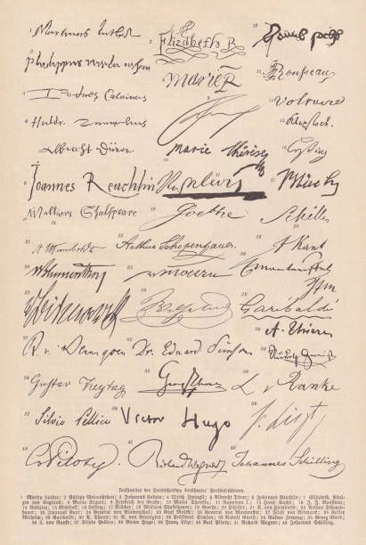 Signatures of famous people. Facsimiles, published in 1893. Old Letters, Printable Letters, Free Vector Art, Famous People, Handwriting, Chemistry, Monogram