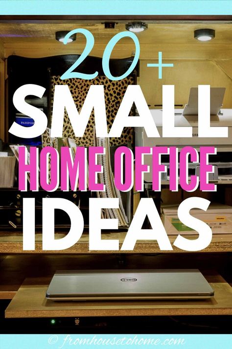 These small home office ideas are awesome! Learn how to create a small office workspace in your home with these space saving home office decor and interior design tips & ideas. Home Office Interior Design Ideas, Closet Offices, Office Nooks, Small Home Office Ideas, Home Office Interior Design, Tiny Home Office, Home Office Interior, Tiny Office, Bedroom Nook