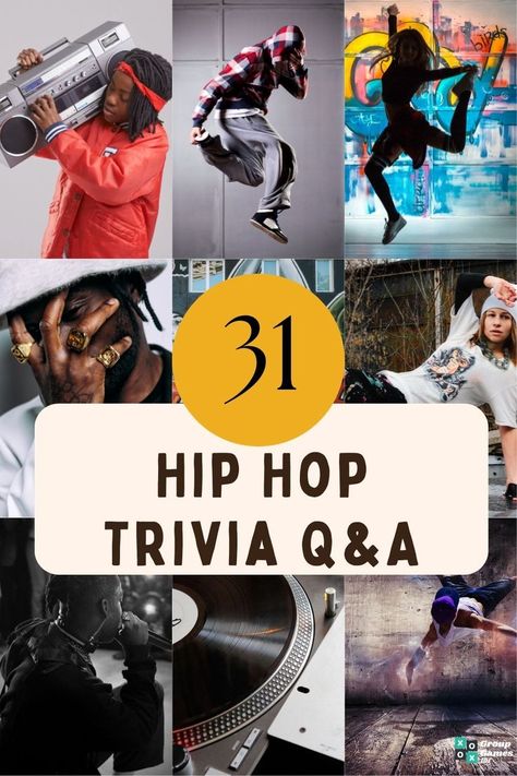 31 Hip Hop Trivia Questions and Answers Hip Hop Party Games For Kids, Buzzfeed Trivia, Kids Trivia Questions And Answers, Kids Trivia Questions, Outdoor Games For Preschoolers, Music Trivia Questions, Games To Play Outside, Trivia Questions For Kids, Quizzes For Kids