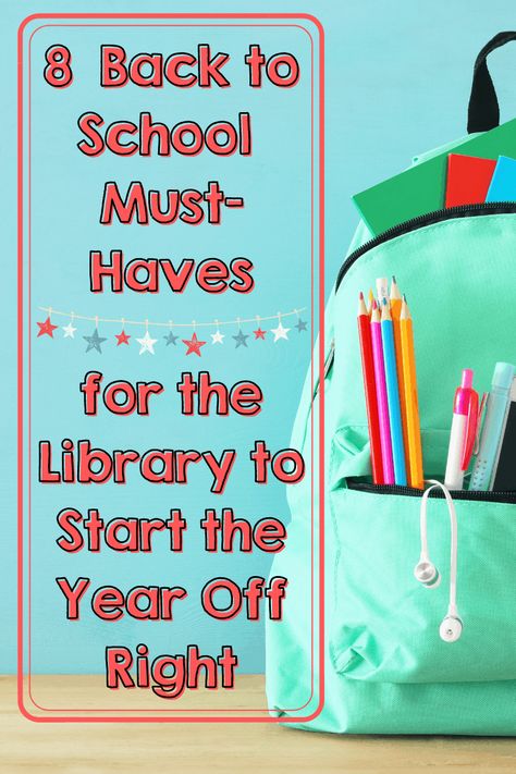 Library First Day Of School, Elementary School Media Center Ideas, School Library Orientation, First Week Of School Library Lessons, School Library Ideas Decor, School Library Must Haves, First Day Of School Library Activities, Library Must Haves, First Day Of Library Activities