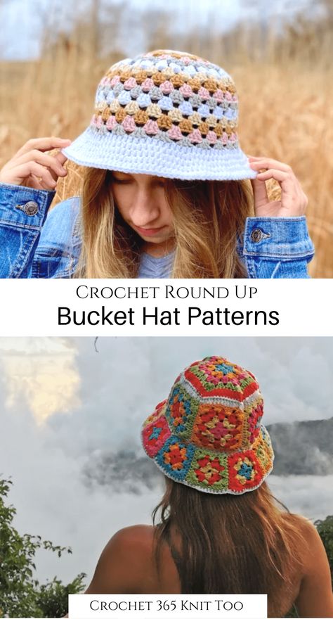 Crochet Granny Hat Pattern, Summer Bucket Hat Crochet, Crochet Bucket Hat Free Pattern Pdf, How To Make A Crochet Bucket Hat, Crochet Patterns Bucket Hat, Crocheted Bucket Hat Pattern, Cute Crochet Bucket Hat Free Pattern, Crochet Garden Hat, Trending Crochet 2023