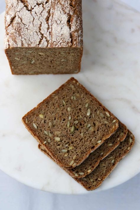 Sourdough Danish Rye Bread (Rugbrød) | True North Kitchen Sourdough Danish, Spelt Sourdough Bread, Danish Rye Bread, Spelt Sourdough, Rye Bread Recipe, Sourdough Rye Bread, Sourdough Rye, Rye Bread Recipes, Spelt Bread