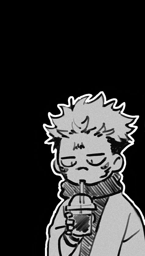 Sukuna Chibi Wallpaper, Black And White Manga Wallpaper, Whatsapp Wallpapers Hd, Vagabond Manga, Black Cat Anime, Chibi Wallpaper, Goofy Drawing, Cool Pencil Drawings, Animation Art Character Design