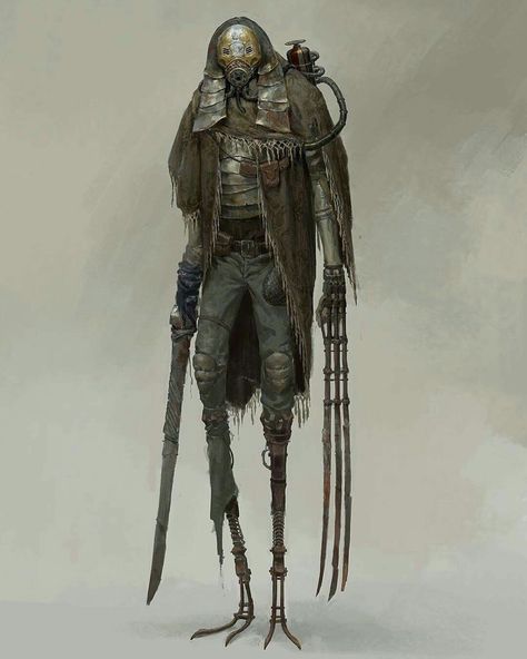 Monk Warrior Concept Art, Post Apocalypse Character Art, Pose Model, Arte Robot, 다크 판타지, Post Apocalypse, Creature Concept Art, Monster Design, Arte Fantasy