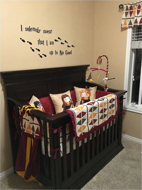 Harry Potter Baby Crib Set by DesignsbyElizabethAn Harry Potter Nursery Ideas, Harry Potter Crib, Harry Potter Baby Room, Harry Potter Baby Nursery, Baby Harry Potter, Baby Crib Sets, Harry Potter Nursery, Harry Potter Bedroom, Harry Potter Baby Shower