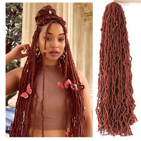 Latest Braid Styles, Soft Locs Crochet, Faux Locs Goddess, Wavy Hair With Braid, Wavy Hair Overnight, Soft Locs, Curly Hair Braids, Crochet Box Braids, Locs Crochet