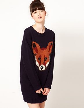 foxy sweater Peter Jensen, Red Foxes, Fox Clothing, Fabulous Fox, Animal Sweater, Fox Sweater, Fox Face, Crew Neck Jumper, Cooler Weather