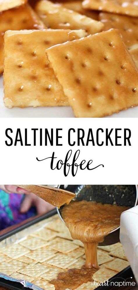 Toffee Dessert Recipes, Cracker Toffee Recipe, Saltine Cracker Recipes, Toffee Dessert, Saltine Cracker Toffee, Cracker Dessert, Saltine Cracker, Saltine Toffee, Desserts With Few Ingredients