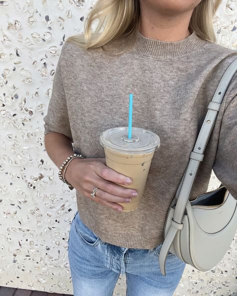 It’s officially sweater weather🧸🍂☕️🤎👜 #ootd #outfitinspo #fashion #fashionstyle #fashiongram #fashiongirl #aestheticfashion #fallfashion #sweaterweather Sleeve Sweater Outfit, Short Sleeve Sweater Outfit, Sweater Outfit, Short Sleeve Sweater, Short Sleeved Sweaters, Fall Outfit, Sweater Weather, Aesthetic Fashion, Sleeve Sweater