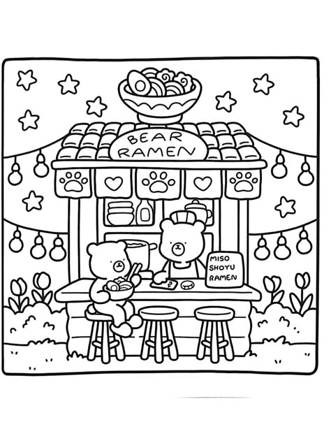 Icecream Coloring Page, Cereal Coloring Page, Comfy Days Coloring Pages, Cafe Coloring Pages, Cooking Coloring Pages, Free Cute Coloring Pages, Aesthetic Coloring Sheets, Coloring Pages Kawaii, Color Therapy Coloring Pages