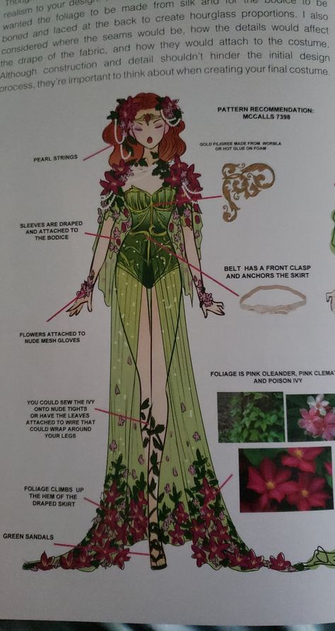 Flower Superhero Costume, Clothing Made Of Plants, Plant Goddess Costume, Flower Fantasy Outfit, Mother Nature Outfit Ideas, Plant Superhero Costume, Poison Ivy Aesthetic Outfit, Flower Hero Costume Design, Mother Nature Cosplay