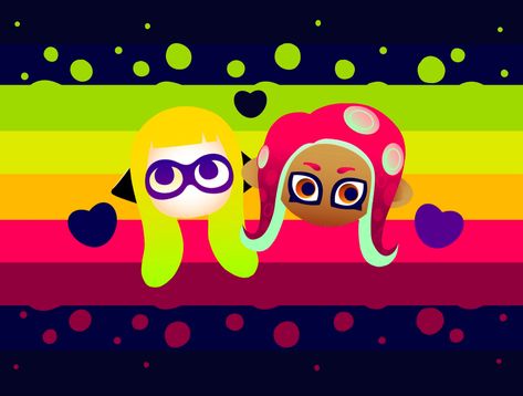 Agent 3 X Agent 8 Splatoon Yuri, Splatoon Xenogender, Agent 8 X Agent 3, Agent 8 Splatoon, Agent 3 X Agent 8, Agent 24, Agent 8, Funny Flags, Agent 3