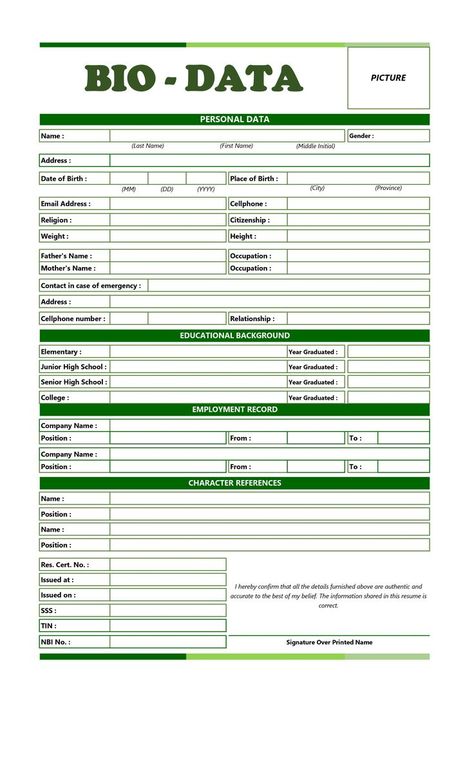 Biodata template #green Biodata Template, Cv Format For Job, Biodata Format Download, Boys Covering Face, Resume Format Download, Animal Cells, Bio Data For Marriage, Biodata Format, Data Form