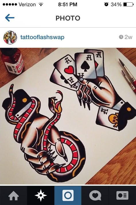 the hand holding the cards for my traditional tattoo sleeve Hand Holding Card, Playing Card Tattoos, Cards Tattoo, Traditional Tattoo Sleeve, Tattoo Traditional, Old School Tattoo Designs, Tatuaje A Color, Traditional Tattoo Design, Traditional Tattoo Art