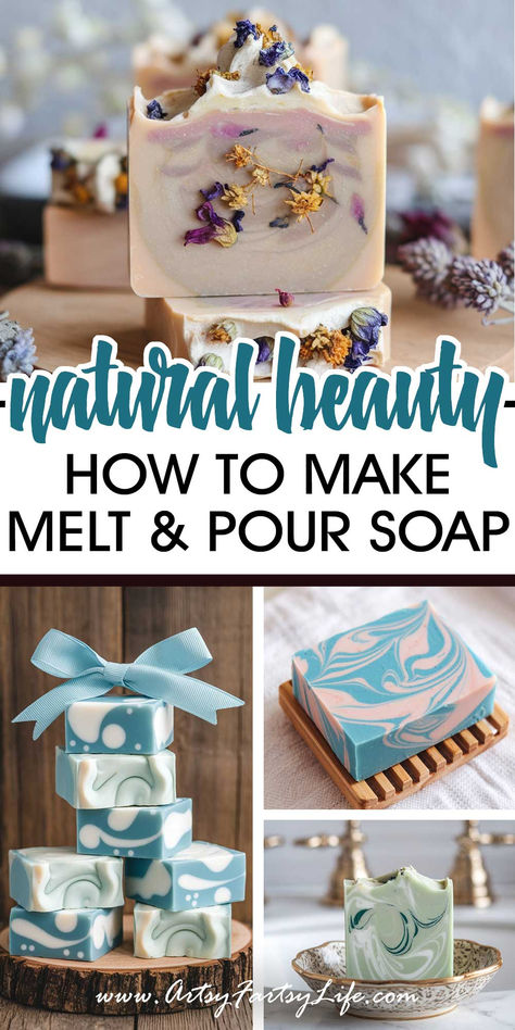 How to Make Melt-and-Pour Soap Soap Hacks Easy Diy, Homemade Soap Scents, Glycerine Soap Diy, Soap Making Melt And Pour Recipes, Natural Melt And Pour Soap Recipes, Diy Soap Designs, Soap Making Scents, Heat And Pour Soap Making, Melt And Pour Techniques