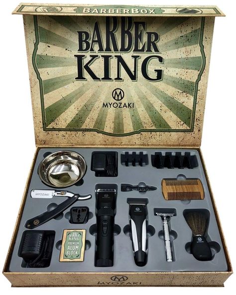 Awesome Barber Kit - Gifts For Barbers Mens Holiday Gift Guide, Safety Razor Shaving, Barber Gifts, Straight Razor Shaving, Beard Comb, Best Barber, Barber Tools, Hair Set, Shaving Kit