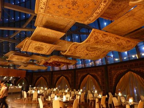 Arabian Restaurant Interior Design, Moroccan Restaurant Interior, Sufi Decor, Arabian Restaurant, Arabian Nights Wedding Theme, Arab Restaurant, Arabian Nights Wedding, Arabic Restaurant, Arabian Nights Theme