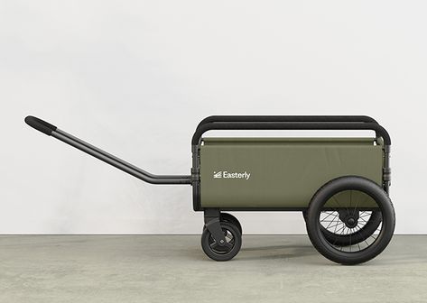 Easterly - Pull-About - Katapult Design Mobile Cart Design, Push Cart Design, Bike Trolley, Service Trolley Design, Wagon Stroller, Trolley Design, Trailer Dolly, Bike Trailers, Pull Cart