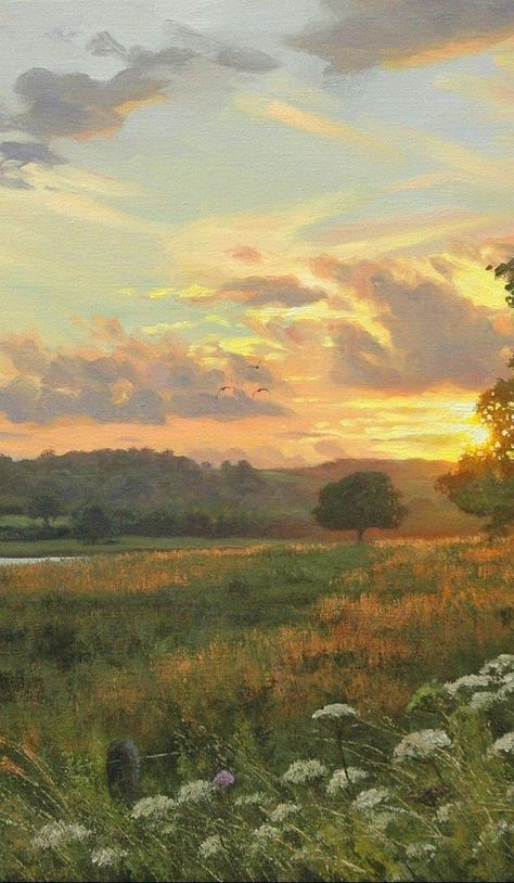 Landscape Art Painting, Aesthetic Painting, Ethereal Art, Love Nature, Pretty Wallpapers Backgrounds, Dreamy Art, Nature Paintings, Pics Art, Old Art