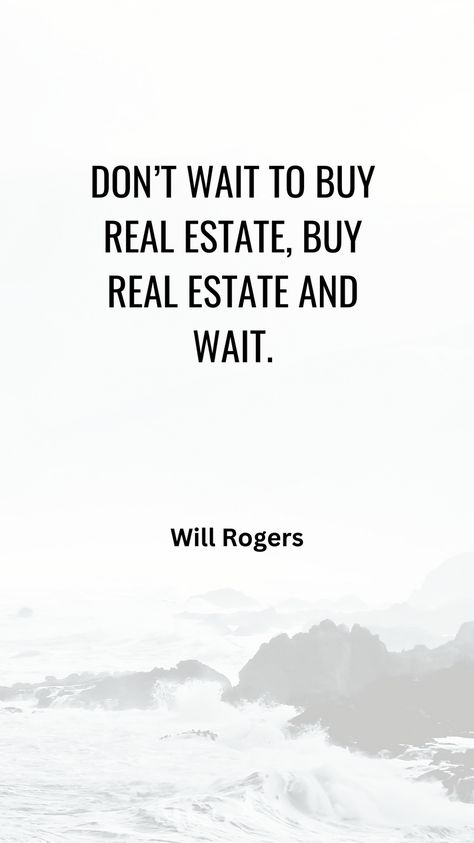 Don’t wait to buy real estate, buy real estate and wait." 🏠⏳ Embrace the power of real estate investment as a vehicle for long-term wealth growth. Instead of waiting for the perfect moment, take action now and acquire property, allowing time to work its magic through appreciation and passive income generation. . #RealEstateInvesting #WealthBuilding #InvestmentOpportunity #PropertyOwnership #PatiencePaysOff #FinancialGrowth #PassiveIncome #InvestNow #FinancialFreedom #LongTermStrategy Real Estate Business Plan, Buy Real Estate, Income Property, Real Estate Investment, Real Estate Business, Real Estate Buying, Wealth Building, Perfect Moment, Business Plan